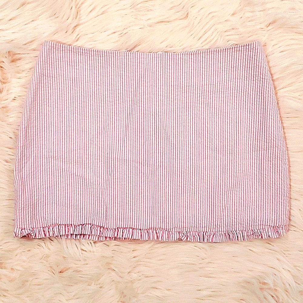 Lilly Pulitzer pink and white striped skirt